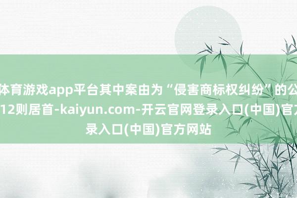 体育游戏app平台其中案由为“侵害商标权纠纷”的公告以212则居首-kaiyun.com-开云官网登录入口(中国)官方网站