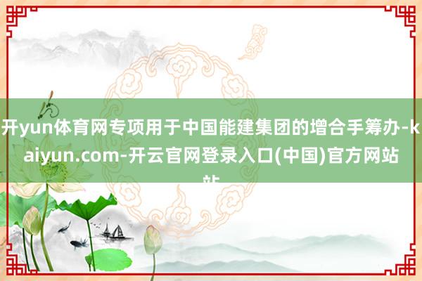 开yun体育网专项用于中国能建集团的增合手筹办-kaiyun.com-开云官网登录入口(中国)官方网站